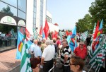 3 agosto 2011. Manifestazione dei Pensionati Cgil Cisl Uil