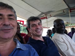 Senegalesi in campo. Finale di un torneo che ha coinvolto 18 squadre
