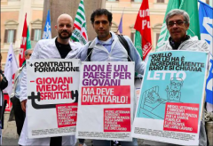 Medici, il Governo non rispetta la sanità pubblica. Protesta in piazza