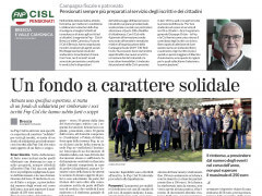 Pensionati Cisl, fondo di solidarietà per gli anziani derubati