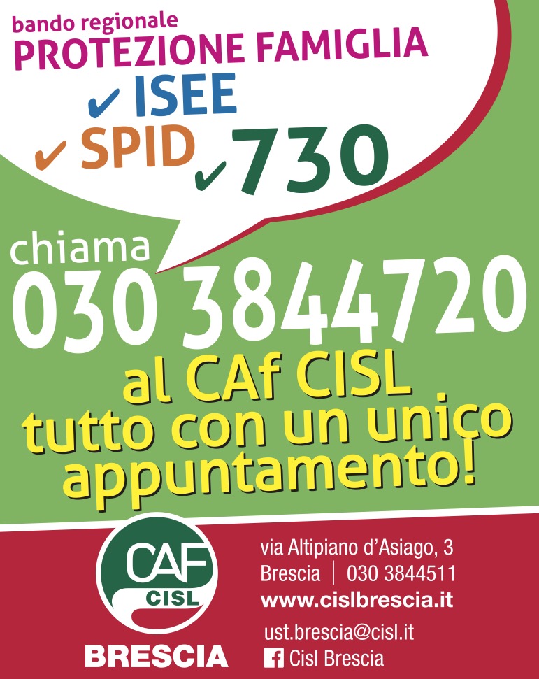 Caf Cisl Isee Spid E 730 In Un Solo Appuntamento Cisl Brescia